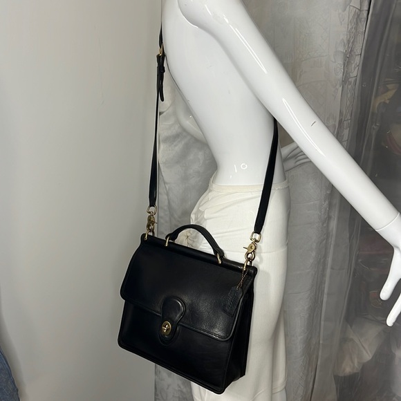 Coach Legacy Vintage 9927 Willis Black Leather Shoulder Crossbody Handbag - Picture 3 of 16